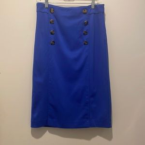 NWOT Ann Taylor royal blue midi skirt